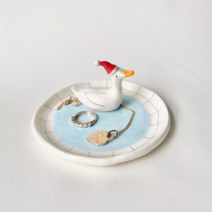 Ceramic Duck Jewelry Holder