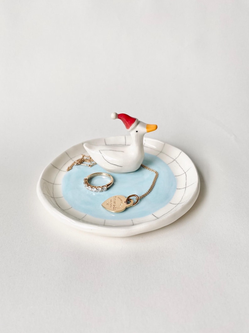 Ceramic Duck Jewelry Holder