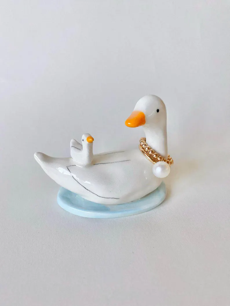 Mother??s Love Goose Ring Holder